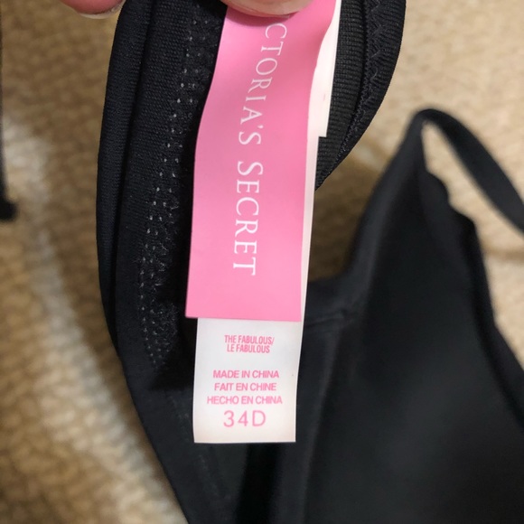 BLACK VICTORIA SECRET BIKINI TOP WITH RUFFLE - Picture 4 of 4